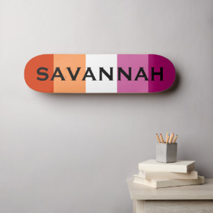 Skateboard Nombre personalizado Bandera del orgullo lúdico LG
