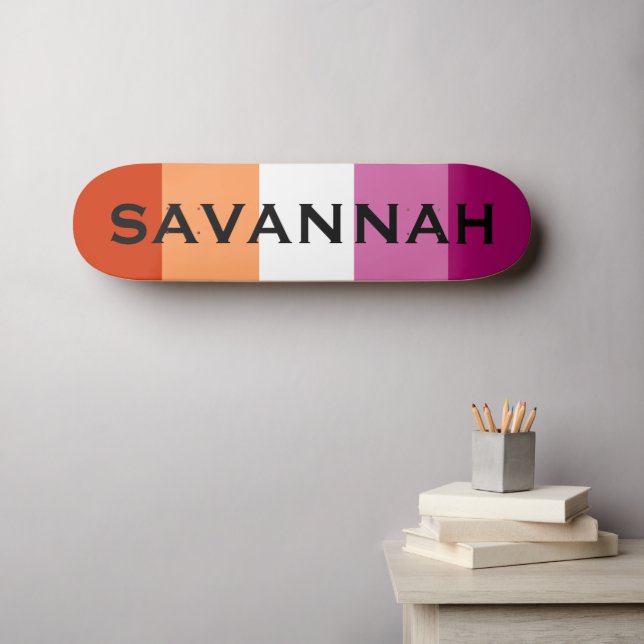 Skateboard Nombre personalizado Bandera del orgullo lúdico LG (Arte de pared (horz))