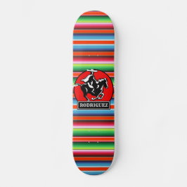 Skateboard NOMBRE Personalizado Carro Caballo Serape Español