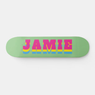 Skateboard Nombre personalizado de la bandera del orgullo gay