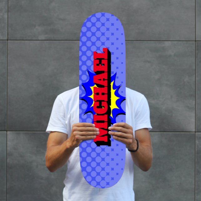 Skateboard Nombre personalizado de libro de historietas para  (Subido por el creador)