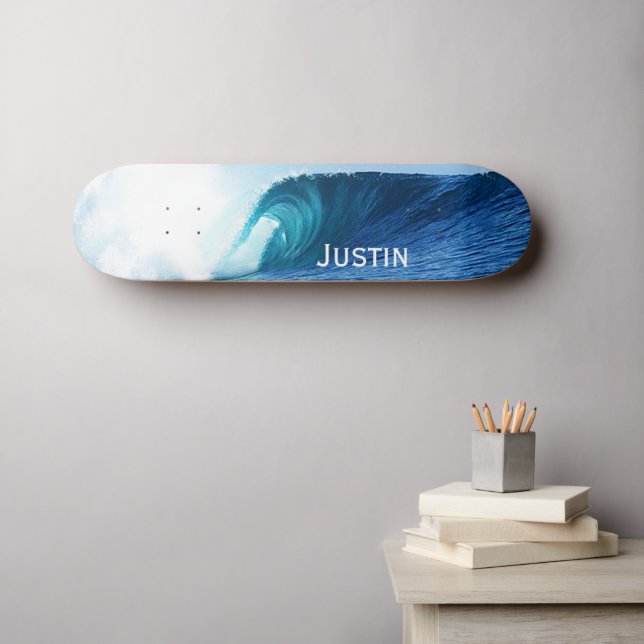 Skateboard Nombre personalizado de Lombok Indonesia Surf Tube (Arte de pared (horz))