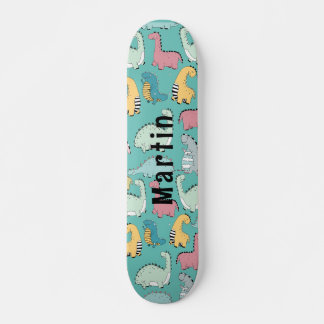 Skateboard Nombre personalizado de los dinosaurios cutáneos
