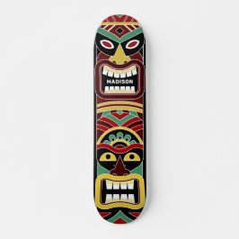 Skateboard Nombre personalizado de Tiki Totem de Guay