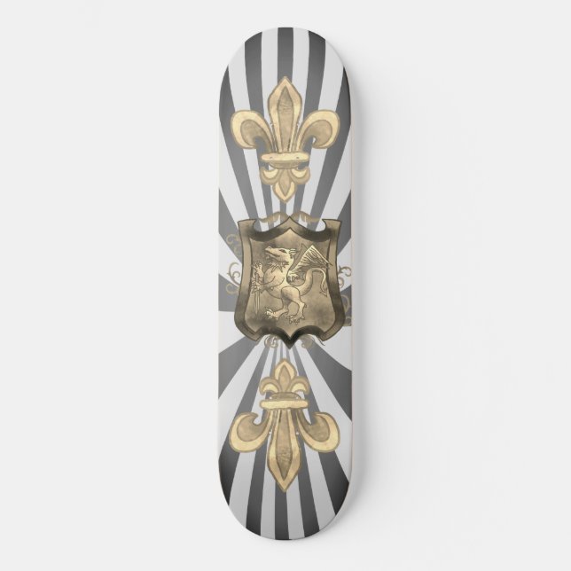 Skateboard Nombre personalizado del escudo de Dragon Quest  (Anverso)