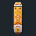 Skateboard Nombre personalizado del Personalizado de resumen<br><div class="desc">La moderna tabla de patinaje de nombres personalizados Personalizado de resumen tribal muestra su nombre personalizado en la tipografía moderna con un patrón abstracto de naranja y de tribu marrón. Personalice editando el texto en el cuadro de texto proporcionado. Dé un regalo hecho por el personalizado, patineta personalizada a tu...</div>