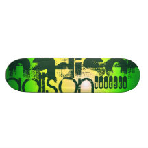 Nombre personalizado en amarillo neón y verde