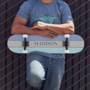 Skateboard Nombre Personalizado Faux Brillo Brillante