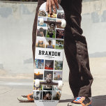 Skateboard Nombre personalizado Guay Collage de fotos de Inst<br><div class="desc">Diseño moderno de Collage de fotos en Instagram para skateboards: Personalice con sus fotos favoritas,  así como mensajes con nombres personalizados y haga de este el regalo más genial de cumpleaños de la historia.</div>