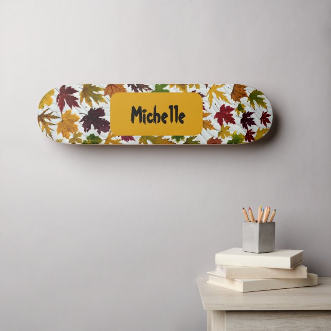 Skateboard Nombre personalizado para la caída moderna (Arte de pared (horz))
