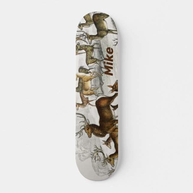 Skateboard Nombre personalizado Red Deer Hart, Hind, Roebuck  (Anverso )