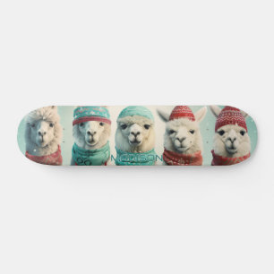 Skateboard Nombre personalizado / Texto Llamas de invierno