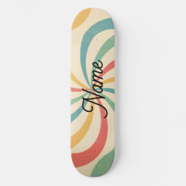 Skateboard Nombre personalizado Típografía de bandas retro