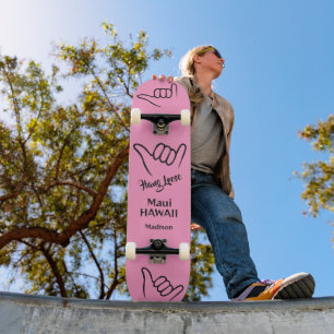 Skateboard Nombre personalizado, ubicación y color Shaka
