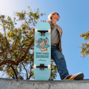 Skateboard Nombre personalizado y ubicación Surf Shaka
