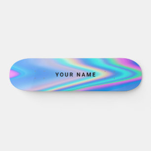 Skateboard Nombre simple holográfico personalizado
