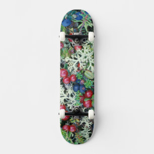 Skateboard Norteamérica, EE. UU., Alaska, paisaje, bayas