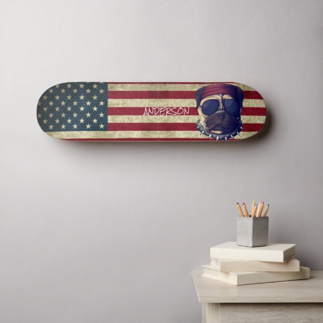 Skateboard Norteamérica personalizada Me encanta la tabla de  (Arte de pared (horz))