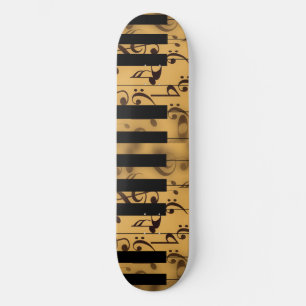 Skateboard Notas de teclas de piano de música Profesor Destin