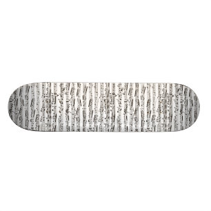 Skateboard Notas musicales en blanco y negro