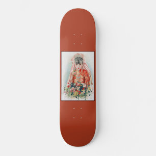 Skateboard Novia de rojo en una boda china en Shanghai