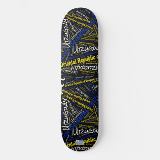 Skateboard Nube de palabras Orgullo Nacional Uruguayo