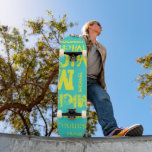 Skateboard Nube de palabras para la tipografía urbana de hier<br><div class="desc">El efecto de este diseño de moda basado en textos callejeros depende de la longitud de tu nombre. Seleccione "Haga clic para más personalizar" en la parte inferior de "Personalice esta plantilla" para obtener el aspecto que desee. Puede hacer que el fondo y/o el texto sean de cualquier color que...</div>