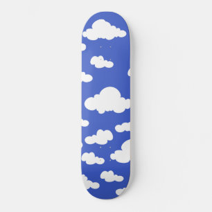 Skateboard Nubes blancas de cielo azul nubladas enlutadas con