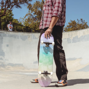 Skateboard Nubes de arcoiris de Unicornio #2 #wall #art