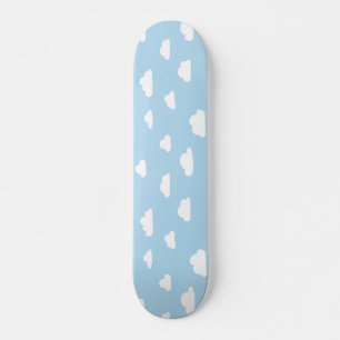 Skateboard Nubes de Personalizado blanco sobre el patrón de 