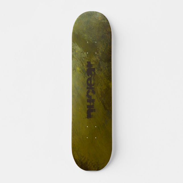 Skateboard Nuclear: tema verde personalizado (Anverso )
