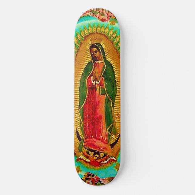 Skateboard Nuestro Virgen María mexicano del santo de señora (Anverso)