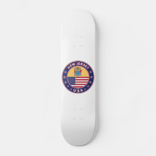 Skateboard Nueva Jersey, pegatina de Nueva Jersey, funda de t