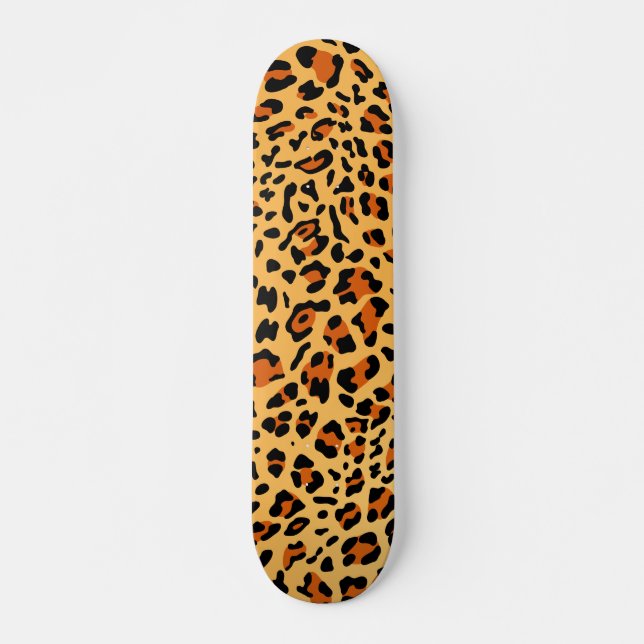 Skateboard Nueva Textura de Leopardo 3 (Anverso )