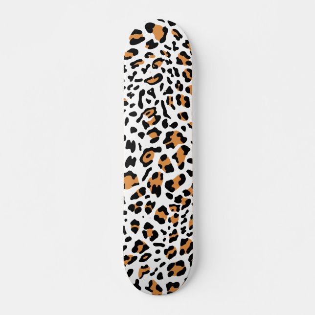 Skateboard Nueva Textura de Leopardo 5 (Anverso )