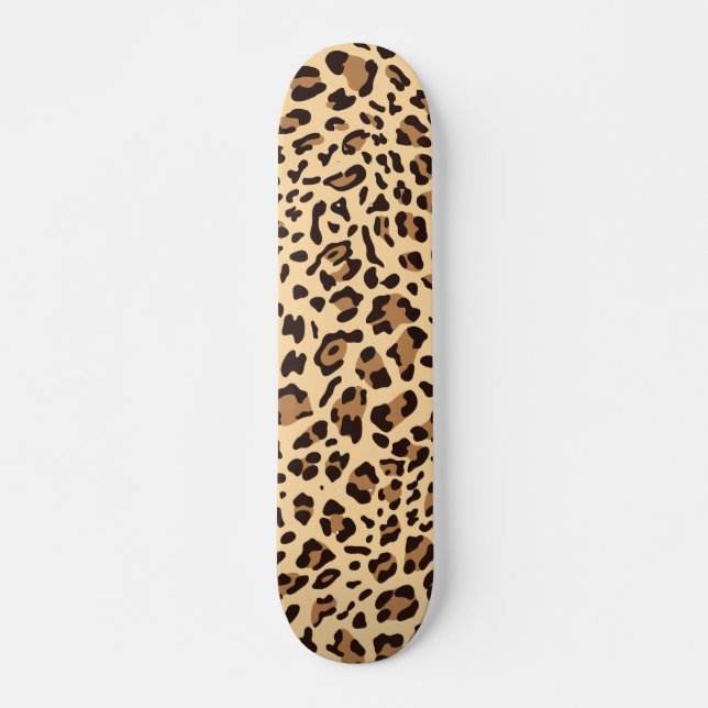 Skateboard Nueva Textura de Leopardo 6 (Anverso )