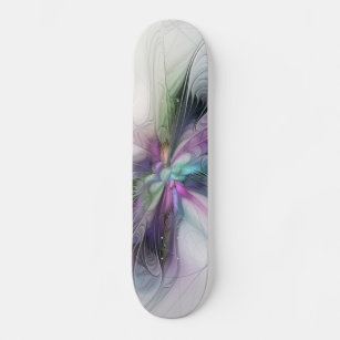 Skateboard Nueva vida, colorida abstracción de fantasía artís