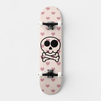 Skateboard NUEVO - Corazón de amor Cráneo de dibujos animados