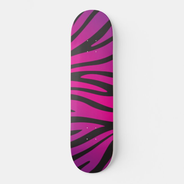 Skateboard Nuevo estampado de animales rosado fresco femenino (Anverso)