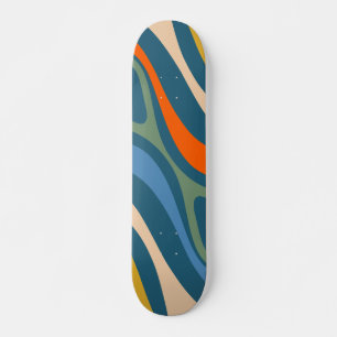Skateboard Nuevo patrón multicolor retro de Groove Resumen