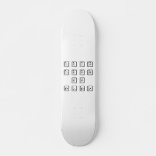 Skateboard Números clave de computadora en Braille