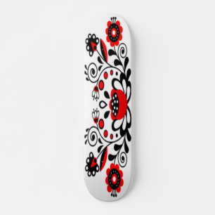 Skateboard Obra artística floral gótica