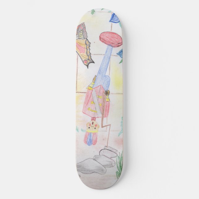Skateboard Obra de arte de niños personalizados, juguete de d (Anverso)