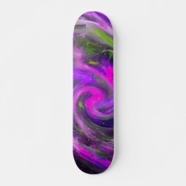 Skateboard Obra de arte de pintura de color púrpura giratoria
