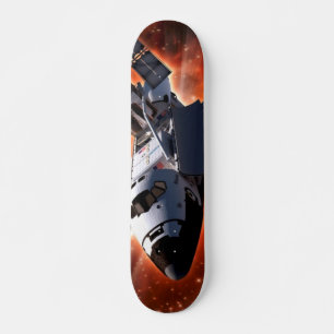 Skateboard Obra de arte del telescopio Hubble del transbordad