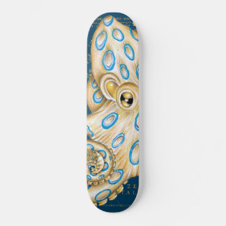 Skateboard Octopus de anillo azul Indigo mapa vintage nautico