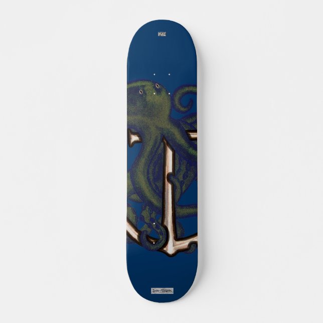 Skateboard Octopus de vapor sobre ancla (Anverso )