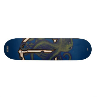 Skateboard Octopus de vapor sobre ancla