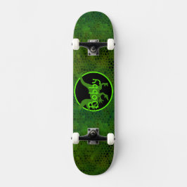 Skateboard Ocultar dinosaurio verde personalizado