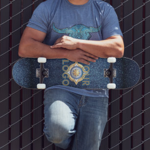 Skateboard Oficina del Purpurina Azul de la Marina Profesiona